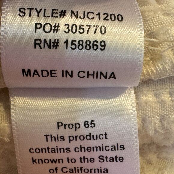 Promesa Corduroy Shacket Shirt Jacket Small Off White Long Sleeve Button Front - Picture 9 of 9